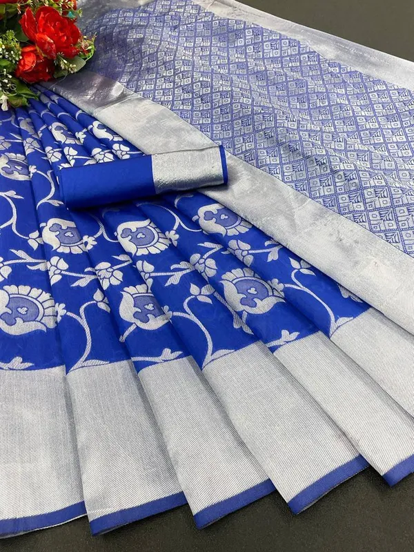 Blue_Woven_Kanjivaram_Silk_Saree_with_Saree_Cover